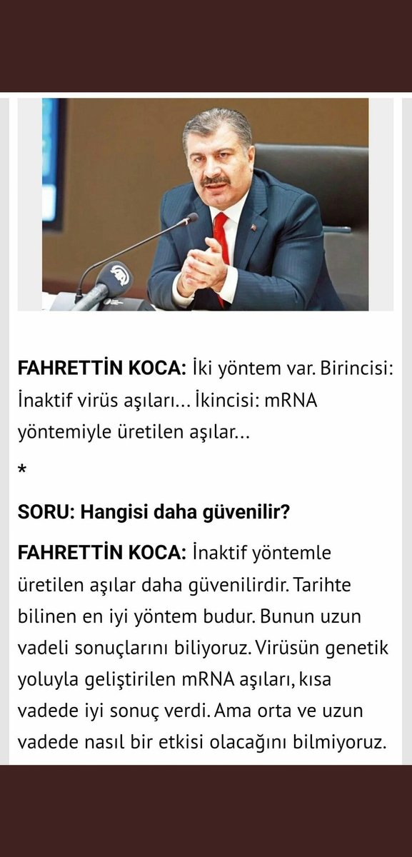 Bizi boşverin bakın sağlık bakanı ne demiş . #enabız #TedirginOlmaAsıOl #TedirginOlAsıOlma .