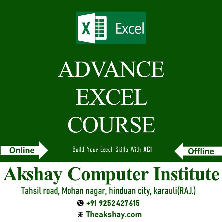 AkshayComputer9's tweet image. #excel
#Msexcel
#microsoftexcel
#Hindauncity
#Krauli
#Hindaun
#Comoutersoftware
#Dataentrysoftware
#Microsoftword
#Akshaycomputerinstitute
#Advancecourse
#exelOnline
#Onlineexcel
#Onlinecourse
#Online