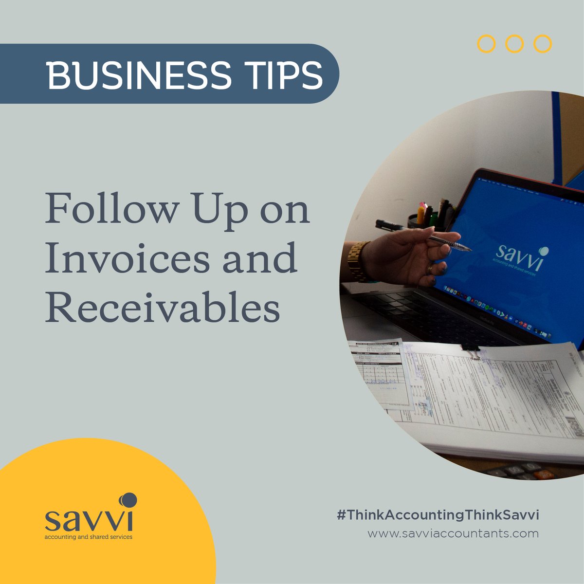 SavviAccountant's tweet photo. If you need help when it comes to your business receivables, we can help. Talk to us. +63917-174-7277 | savviacctg@gmail.com | https://t.co/xyE8tHWcWU

#BusinessTips #SavviAccounting #ThinkAccountingThinkSavvi #accountingfirminangelescity #accountingfirminpampanga https://t.co/lBuwOVRdVG
