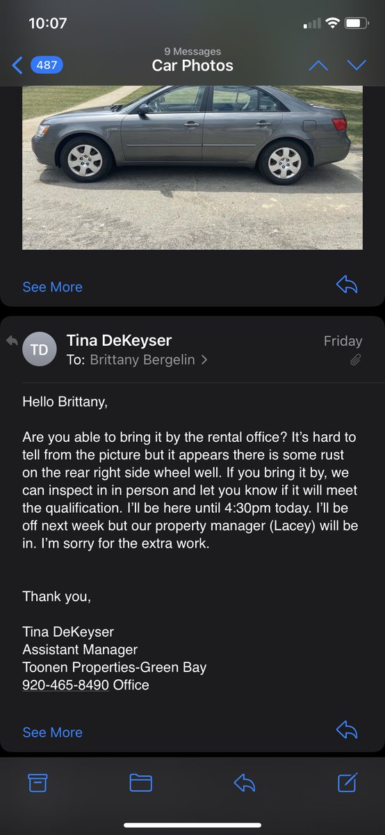 bmbergelin1's tweet photo. just got denied from an apartment for my car being too rusty :-) https://t.co/akivStIw7w