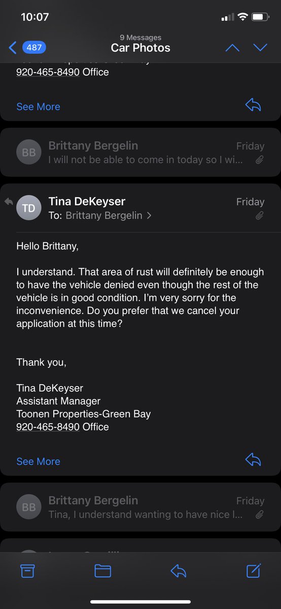 bmbergelin1's tweet photo. just got denied from an apartment for my car being too rusty :-) https://t.co/akivStIw7w