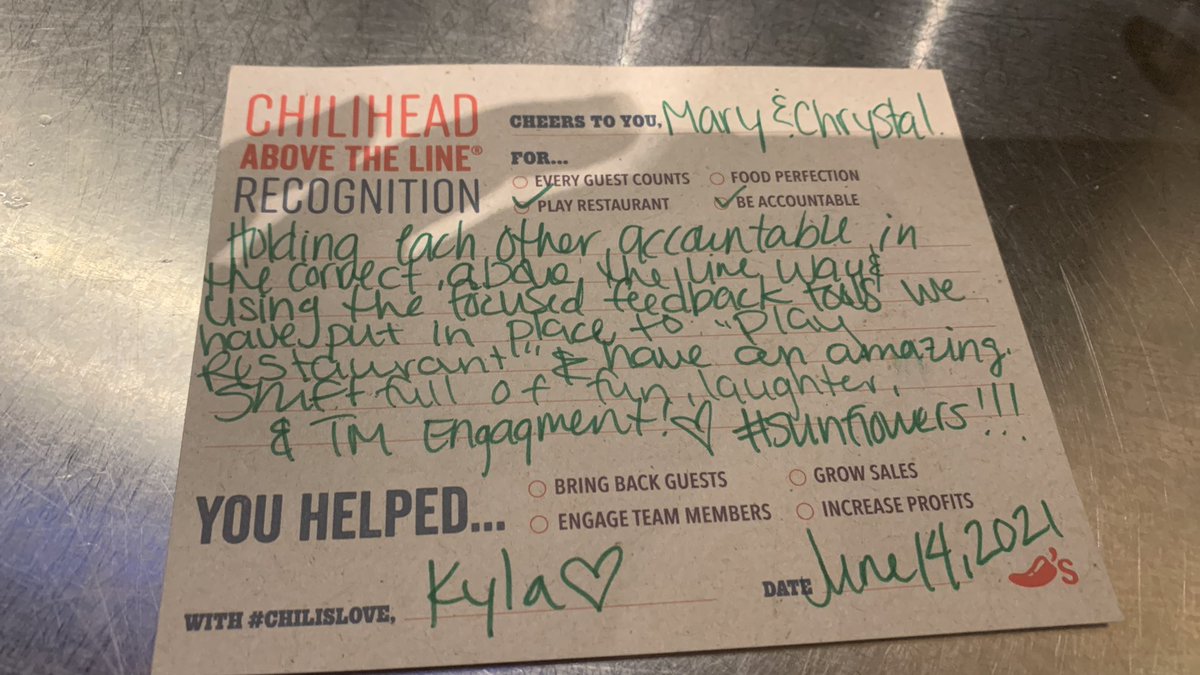 kylacooksey's tweet photo. Love working for a company that has so many tools set in place! 🥰 #FocusedFeedback #ChilisPalestine #PalestinesSunflowers 😍🌻🥰 https://t.co/KyIBGI2K29