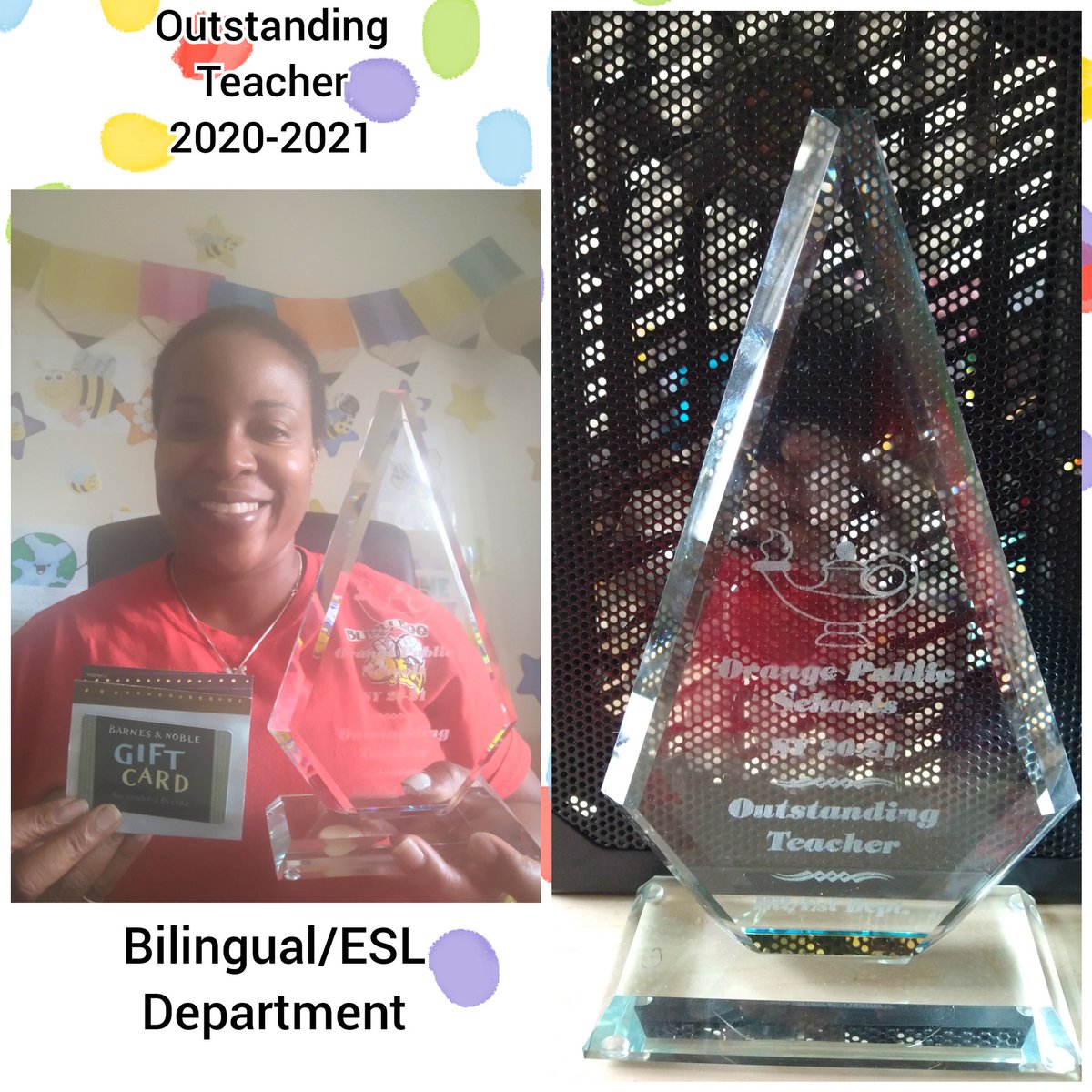 Thank you so much to the ESL/Bilingual department for this recognition! Congratulations to all of the rest of this year's award recipients too! Looking forward to another great year! 
<a href="/Gerald_Fitzhugh/">Gerald Fitzhugh II, Ed.D. 👌🏾♦️👌🏾♦️KAY</a>  #GoodtoGreat #busybee102 #laspantherpride #FROrange #orangestrong