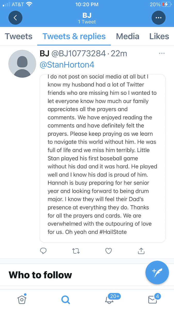 This is Stan’s wife. I wanted to update everyone.