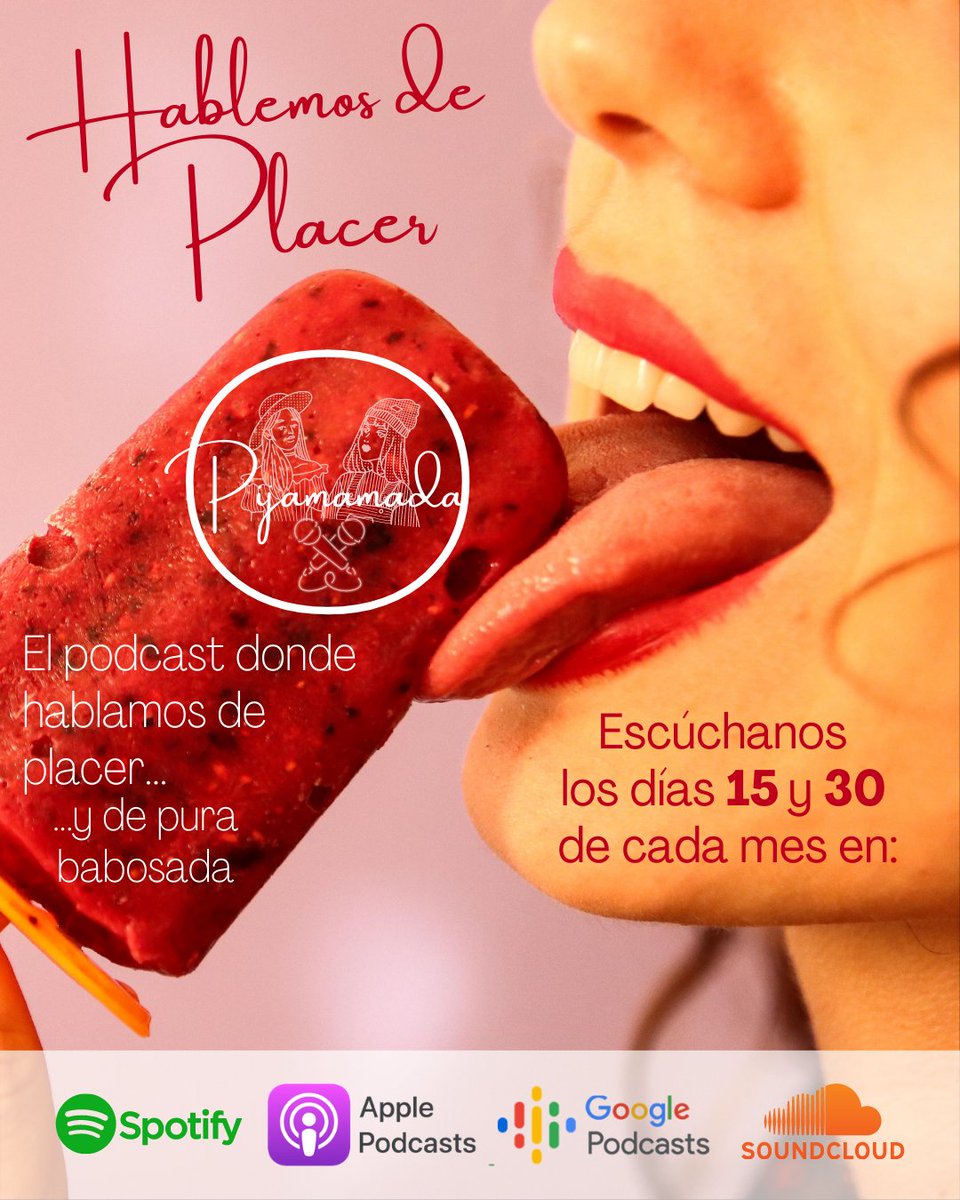 Aprovechando que promocionaron #SpotifyPodcasts, les recuerdo que para hablar de placer, sexualidad, autoconocimiento y una que otra babosada les esperamos en <a href="/pijamamada365/">Pijamamada</a> todos los días 15 y 30 del mes.

¡RT para que esto aparezca en los destacados del hashtag!