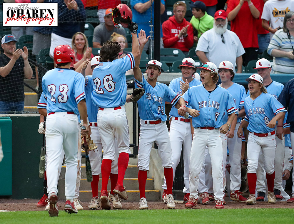 .<a href="/RLHSBaseball/">Patriots Baseball</a> defeats <a href="/BaronMCBaseball/">Baron Baseball</a> 8-0 in the #PIAA 5A semifinal game Monday evening at PeoplesBank Park in York. <a href="/RedLandHS/">Red Land H.S.</a> <a href="/RedLand_AD/">Red Land Athletics</a> <a href="/WestShoreSD/">West Shore S.D.</a> #WestShoreProud #PIAABaseball <a href="/cumberlink/">The Sentinel</a> <a href="/Clink_Sports/">Cumberlink Sports</a> #championshipbound #RLPatriots #RedLandPatriots #RedLandBaseball