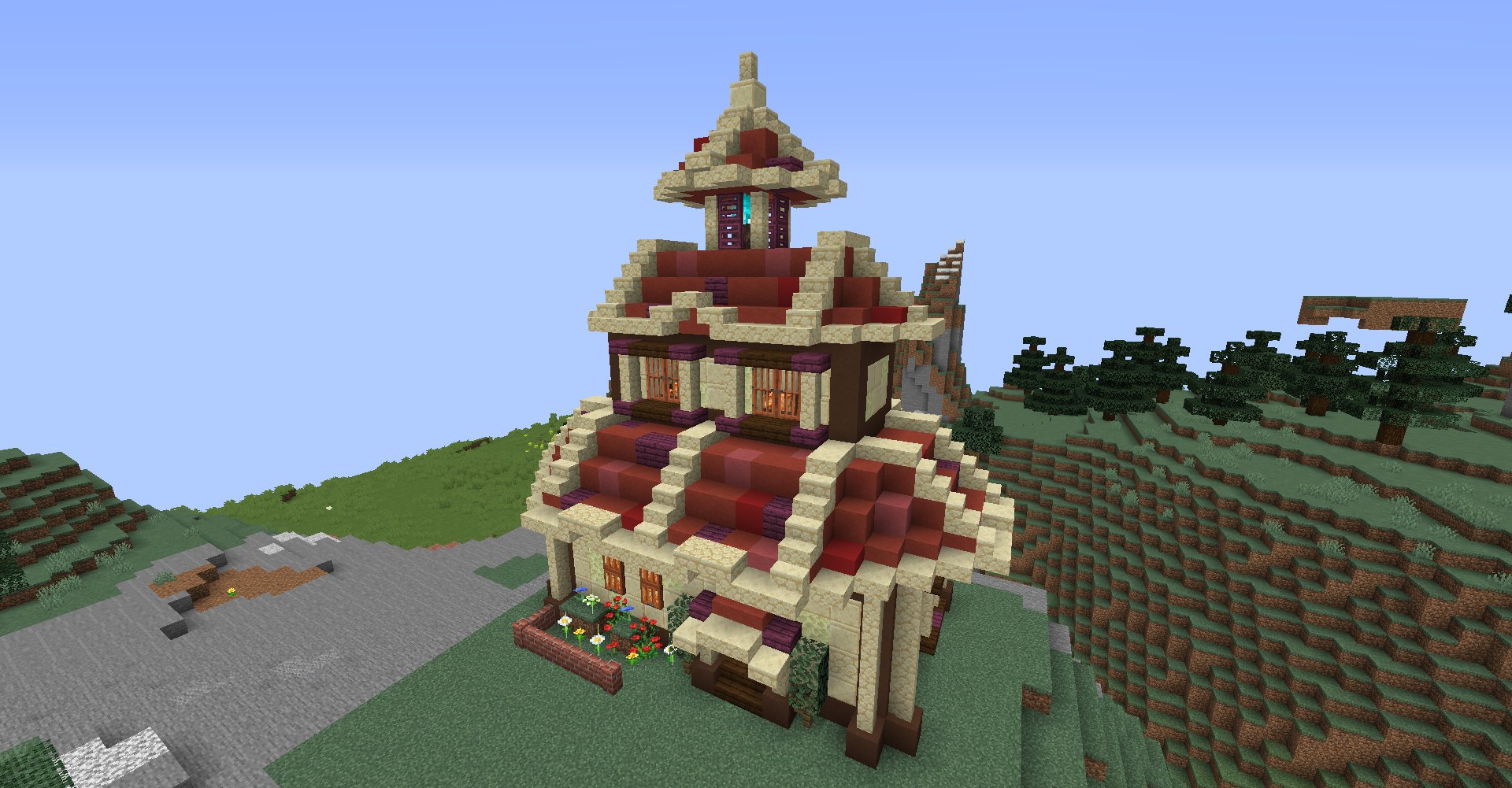 ひよひよのひ マイクラに生きる 朱さば マイクラ建築コミュ バニラ建築学部 砂岩とテラコッタの家 あゆのすけさんをリスペクト 自分なりにアレンジしてみたよ T Co Yr012huv9f Twitter