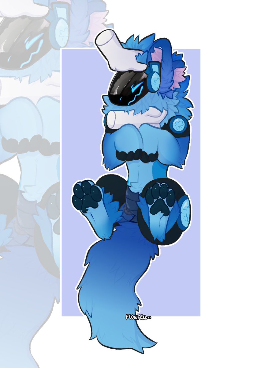 Flowfell on X: Pet your nearest protogen Shaded fullbody