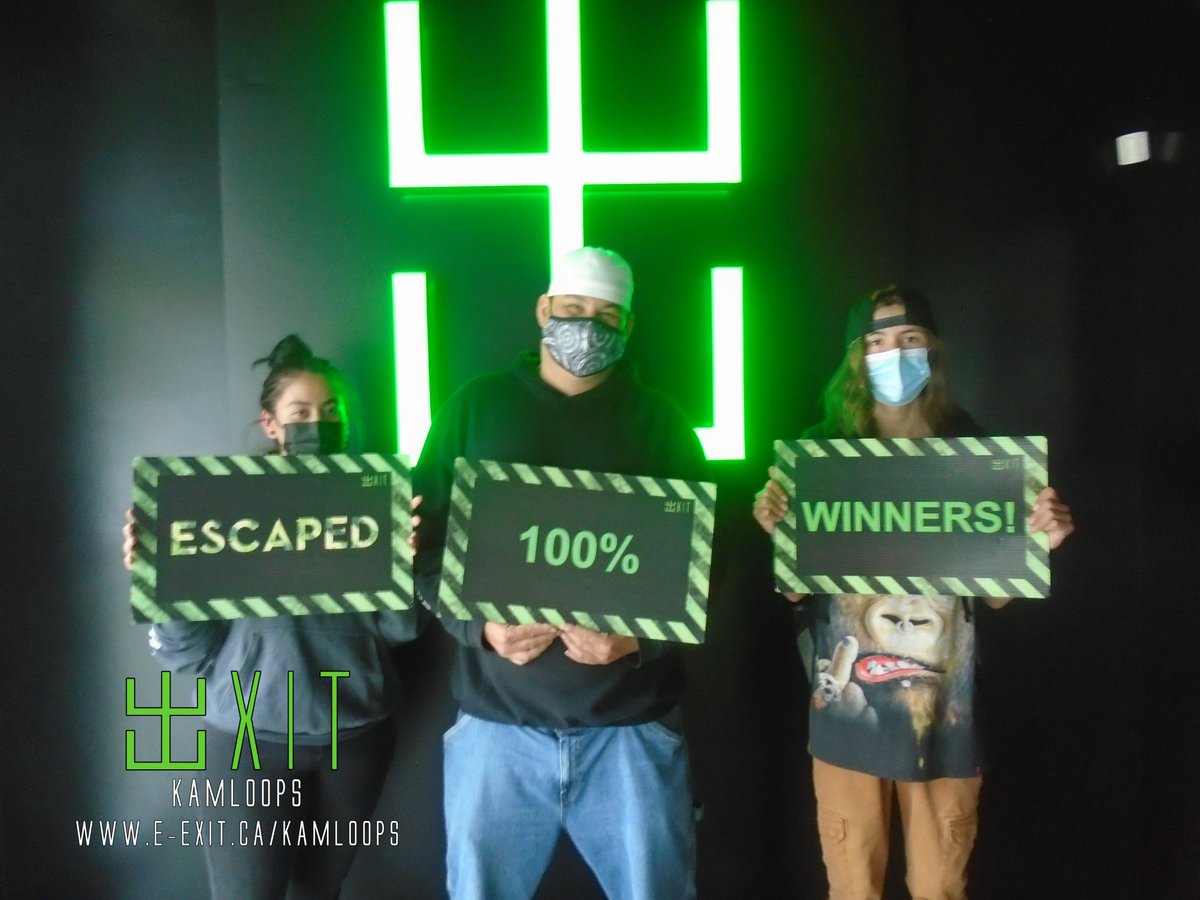 exitkamloops's tweet image. Here’s some of our awesome escapee’s from June 6th-13th, 2021. Many failed and many succeeded! Test your wits today! #ExitKamloops #kamloopsescapegames
facebook.com/media/set?vani…