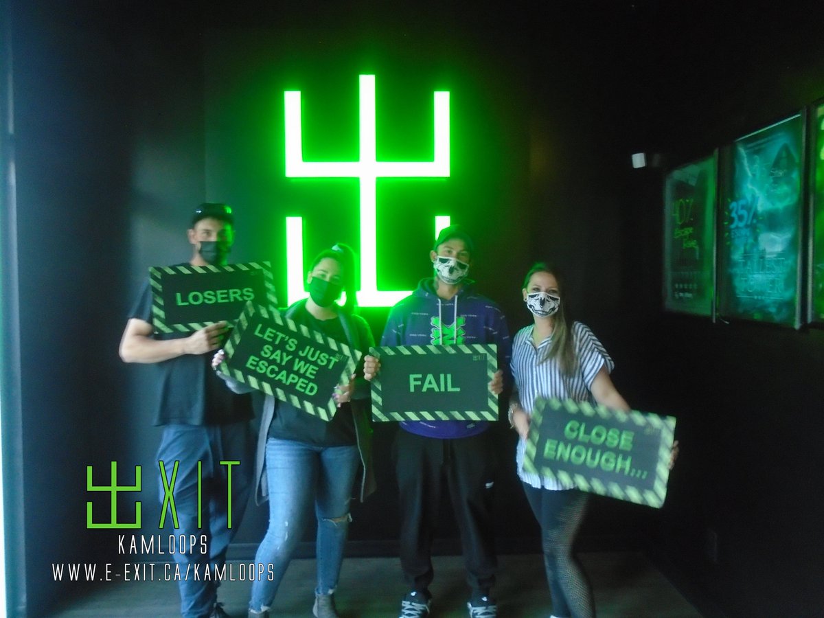 exitkamloops's tweet image. Here’s some of our awesome escapee’s from June 6th-13th, 2021. Many failed and many succeeded! Test your wits today! #ExitKamloops #kamloopsescapegames
facebook.com/media/set?vani…