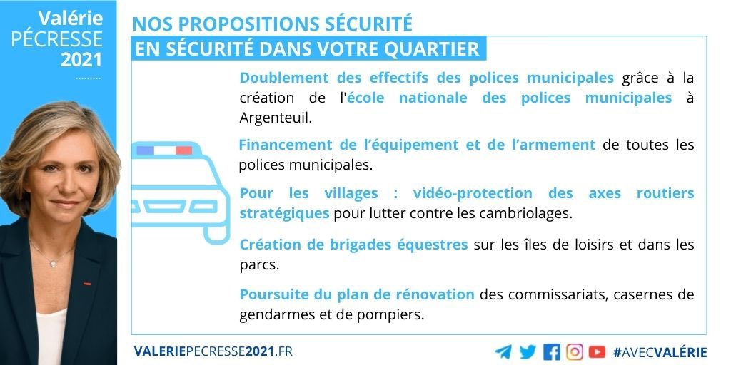 GrosAurelie's tweet photo. Avec @vpecresse, nous continuerons à faire de la sécurité, notre priorité ! 

✅1 000 agents de sécurité supplémentaires, 100 % des bus, trams, trains et gares vidéoprotégés, 9 000 policiers municipaux supplémentaires #AvecValérie #LaGrandeConfrontation ⤵️ https://t.co/AuQSrsyPoV