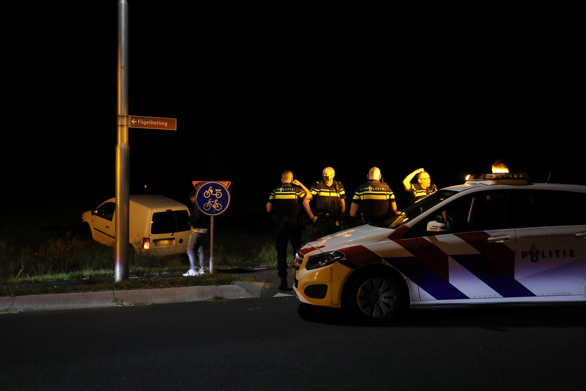 Eenzijdig ongeval eindigt in Weiland op de Hegebrechsterleane in Ureterp -.