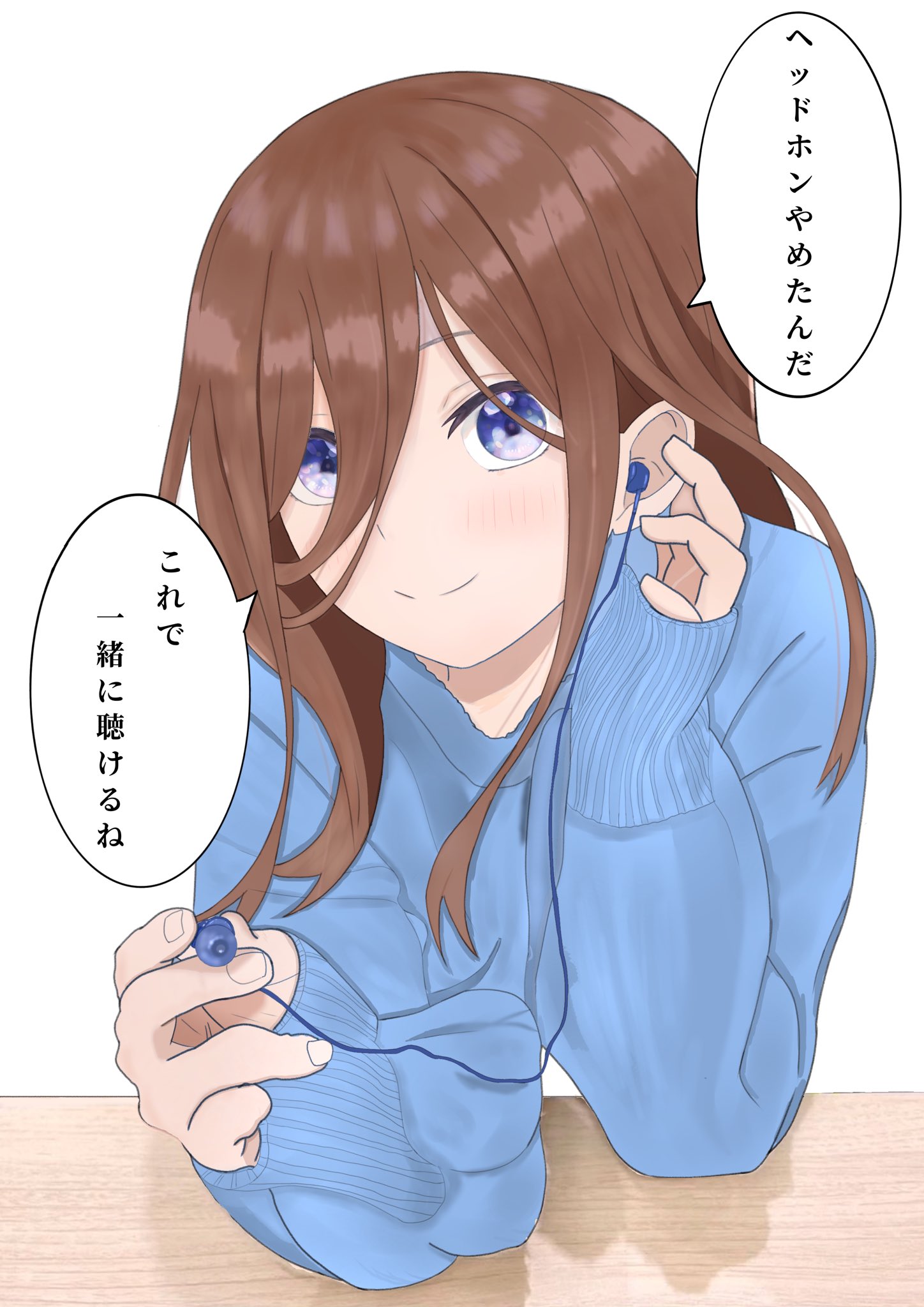 五等分の花嫁 中野三玖 ワイヤレスイヤホン - イヤフォン 五等分の花嫁 中野三玖 ワイヤレスイヤホン - イヤフォン