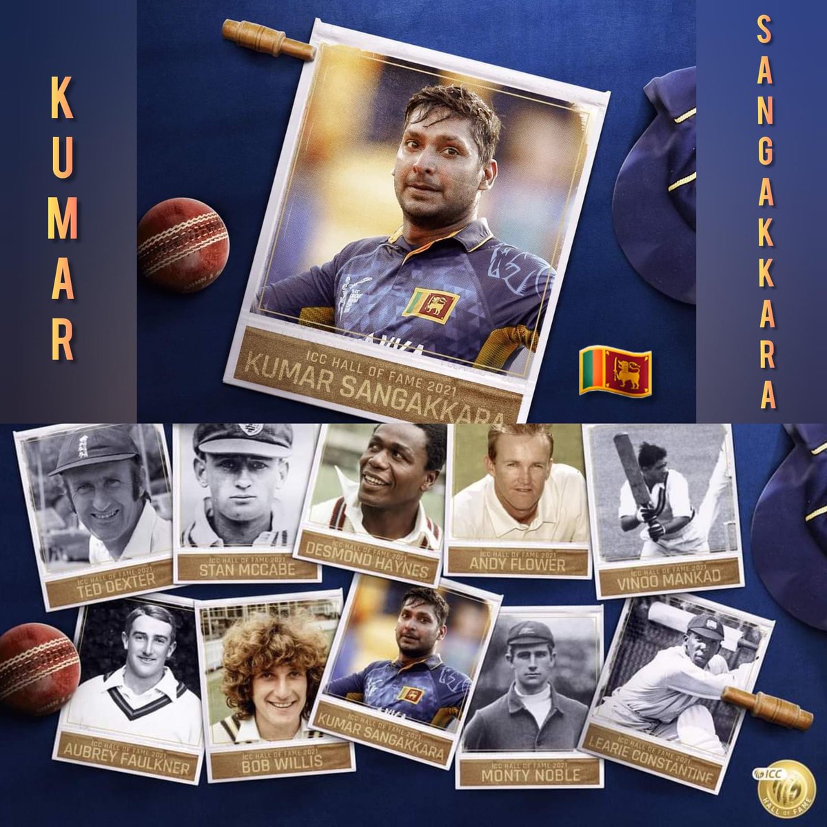 HSamarawick's tweet photo. Sri Lanka legend Kumar Sangakkara has been inducted into the ICC Hall of Fame 🙌 Congratulations Legend https://t.co/xwyCcYPG9f