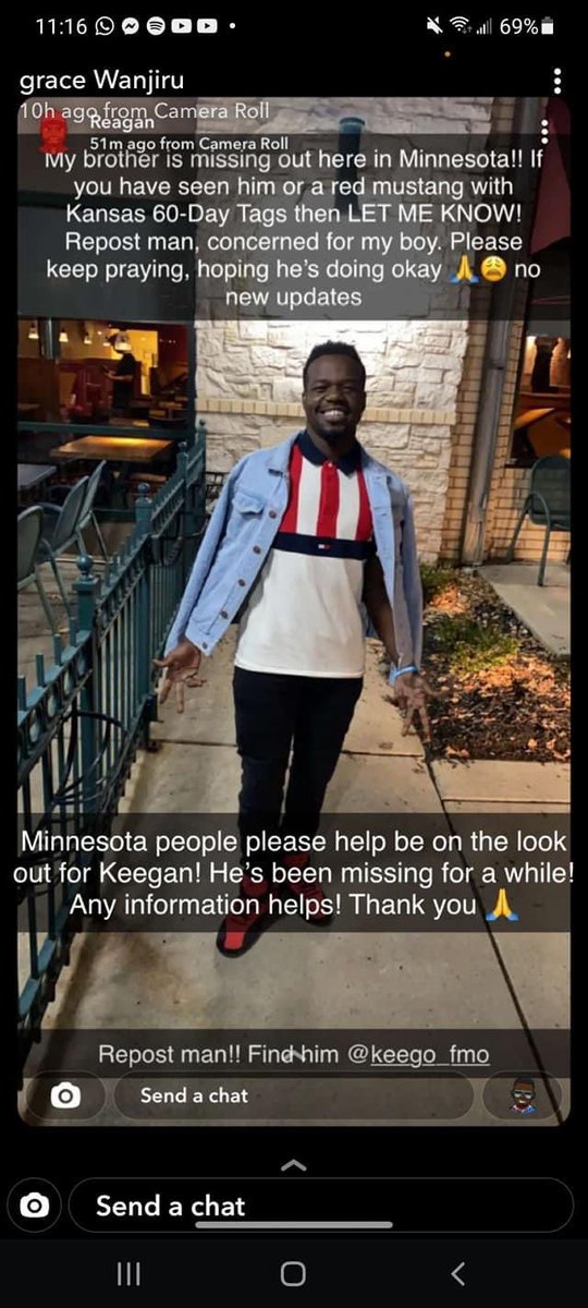 2njerii's tweet photo. Kenyans in Minnesota, one of ours went missing. RT widely https://t.co/P7mjKgTf6u