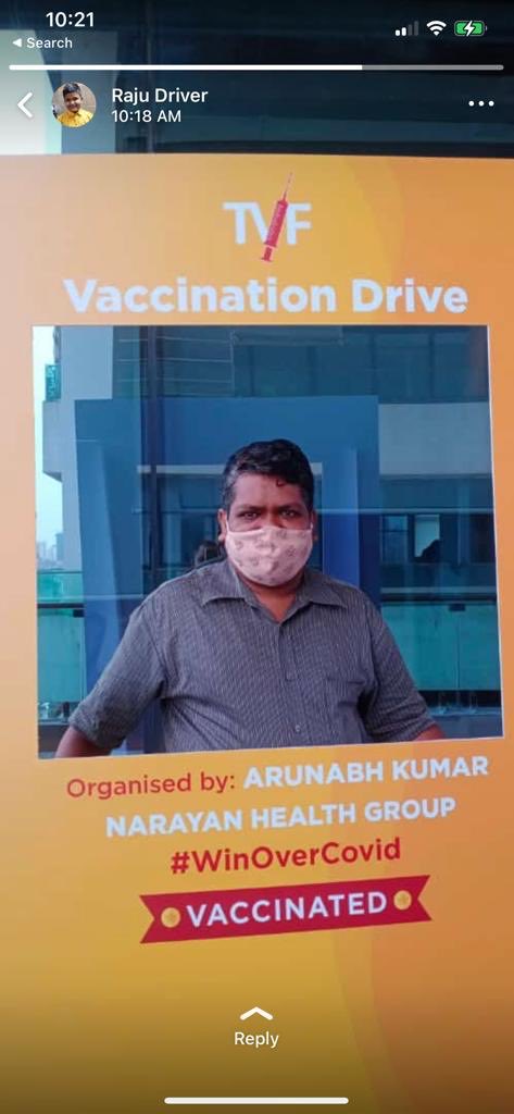 Important to ensure our extended family gets taken care of in these difficult &amp; trying times ⁦<a href="/cosykoshy/">rjkoshy</a>⁩ ⁦<a href="/TanviKoshy/">Tanvi Koshy</a>⁩. Thanks ⁦⁦<a href="/TheViralFever/">The Viral Fever</a>⁩  ⁦<a href="/ArunabhKumar/">Arunabh Kumar</a>⁩ for the gesture and quick TAT