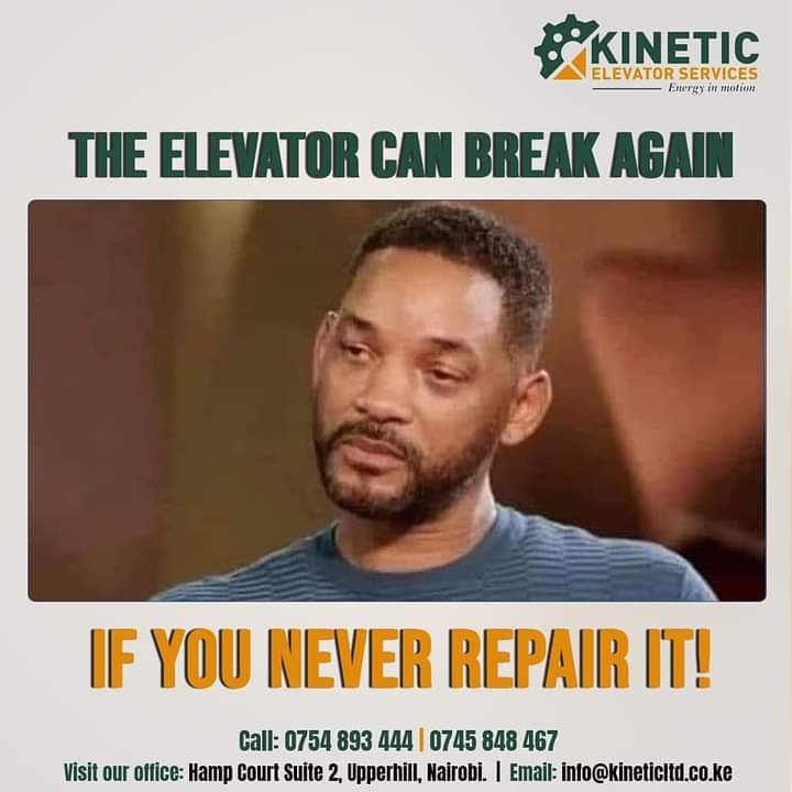 KineticElevator's tweet photo. If you dnt work with the #bestinengineering... utaambia nini watu?

#energyinmotion
#kineticelevatorservices

https://t.co/BekNksRwHm https://t.co/61hFNLFHs3