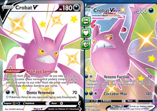 #PokemonTCG 
Já que cheguei a 500 seguidores aqui bora de GIVEAWAY !  2 cópias de Crobat- V/Vmax
para participar você deve :
Me seguir no twitter <a href="/SHSuperSonic/">SHSuperSonic</a> 
Seguir o perfil do @CarteadoSonico 
Curtir e retweetar essa postagem 
Marcar 2 amigos 
Sorteio será realizado em 22/06