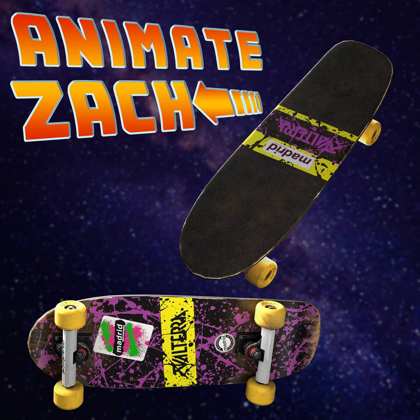 新品未開封 バックトゥザフューチャー madrid スケボー レプリカ