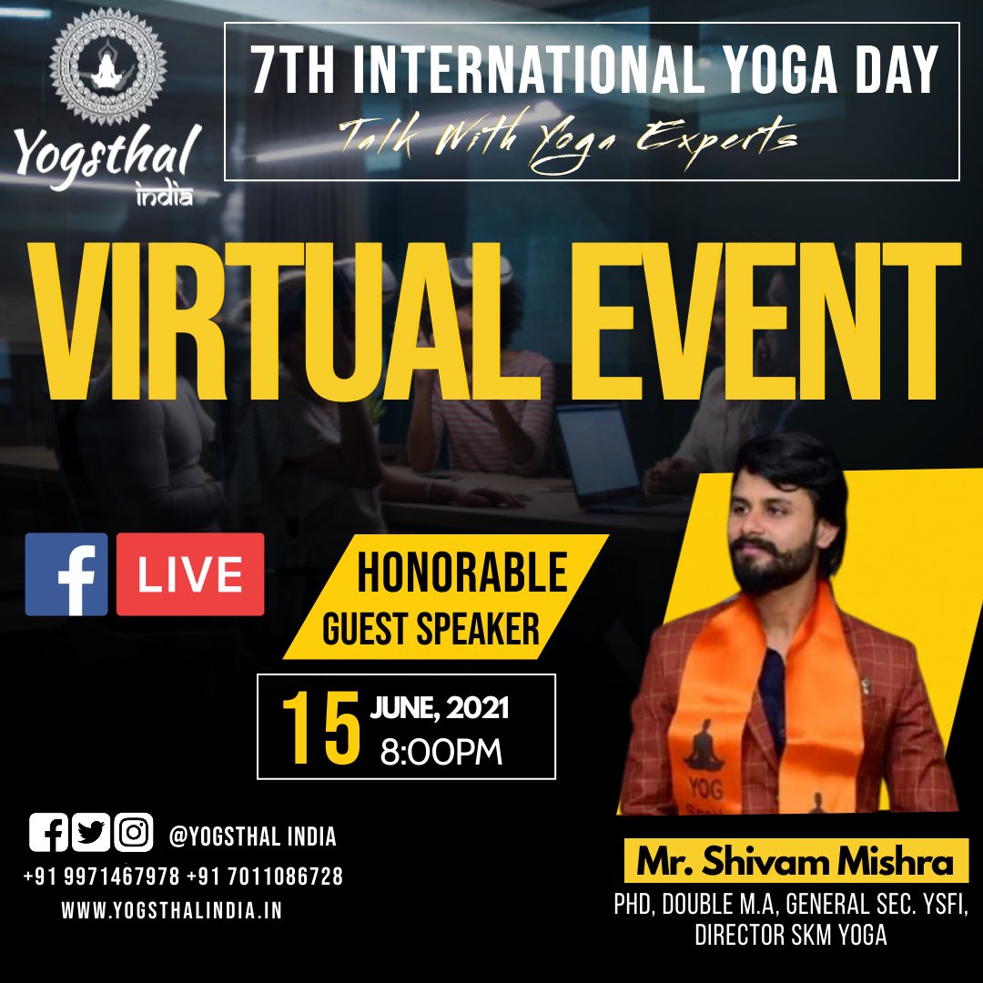 YogsthalI's tweet photo. *Day 1*
*Meeting ID:- 3224331021*
*Passcode:- 009867*
*Zoom Link*
https://t.co/atkRP9vwDJ
*Facebook page*
https://t.co/RmZ5YBlyaX
Team
@YogsthalI
#YogaDay #YogaForHealth #YogaAsanasWithSBI #YogaShorts #skm @styoham @skmyoga #Facebook @Director_MDNIY @DelhiYog #yoga #Delhi https://t.co/O0C5MEA3Rc