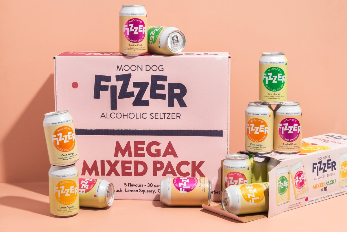 These ones are for all our mates who just can't get enough Fizzer! Say hello to Fizzer Mixed 10 and 30 Packs! We've loaded this with some of our favourite flavours; Tropical Crush, Piney Limey, Coco Mango, Lemon Squeezy and Raspberry Sorbet! Shop here: bitly.com/ShopFizzer