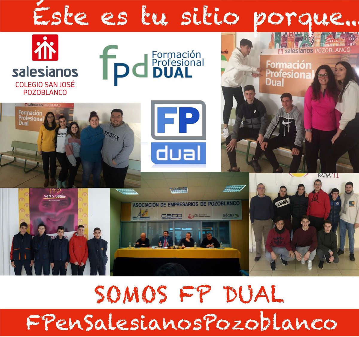 RAZÓN6: Tenemos la FPB de Electricidad y Electrónica, el CFGM de Electromecánica de Vehículos y el CFGM de Gestión Administrativa en DUAL, para que combines su enseñanza en el centro escolar y laboral desde el 2º trim. del primer año.  #Ésteestusitio #Creciendojuntos #SomosUno