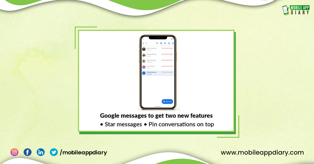 Google Messages will soon get two new features including pinning conversations on top of the chat list and starring specific messages in a chat.

#Google #GoogleSecurity #MAD #MobileAppDiary #MobileAppTechnology #MobileAppWorld #MobileAppDevelopment #Applications