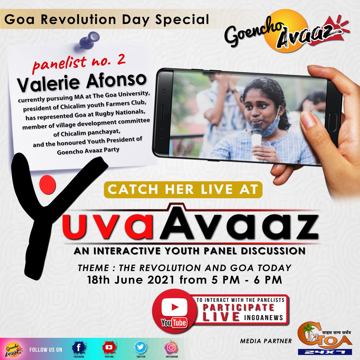 GoenchoAvaaz's tweet photo. #Yuvaavaaz #GoaRevolutionDay #Goenchoavaaz #InGoa24x7

@InGoa24x7 https://t.co/MfPskMfH9r
