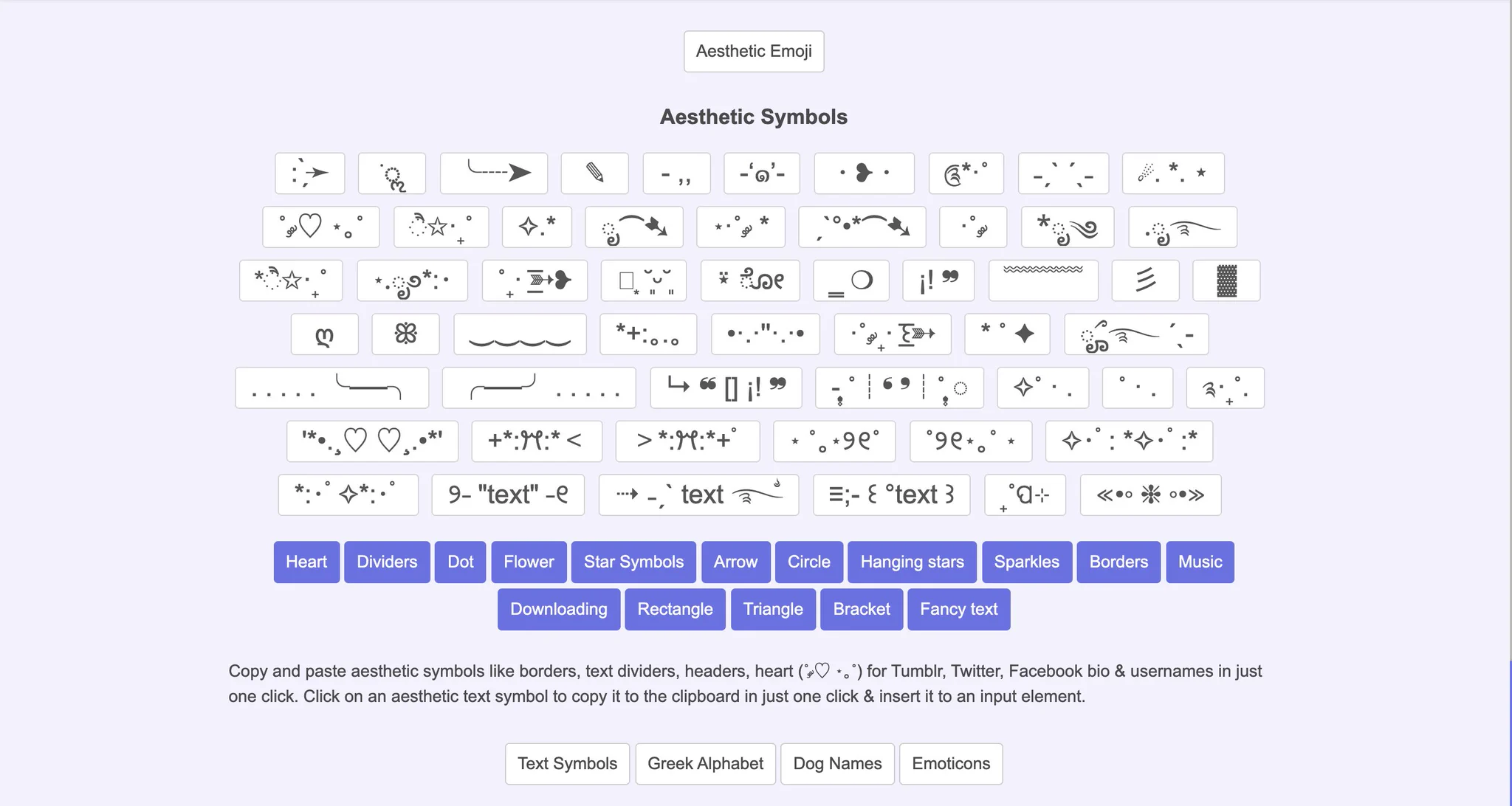 Aesthetic Symbols (@cutesymbols) / X