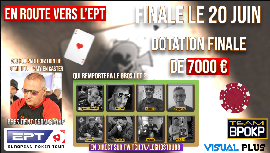 leghostdu88's tweet photo. J-5 :voici l'affiche officiel ! n'hésitez pas à rtw , invite tes potes joueurs de poker , prépare le popcorn , tag tes amis sur ce post afin de faire un max de visibilité ! @_Xeester_  @xeester_support  @ngba3287  @Raise4funpoker @L0L0duvar @j3rM_L3LoRr1 @joueurdepoker1 #twitch https://t.co/58SteTjRXt