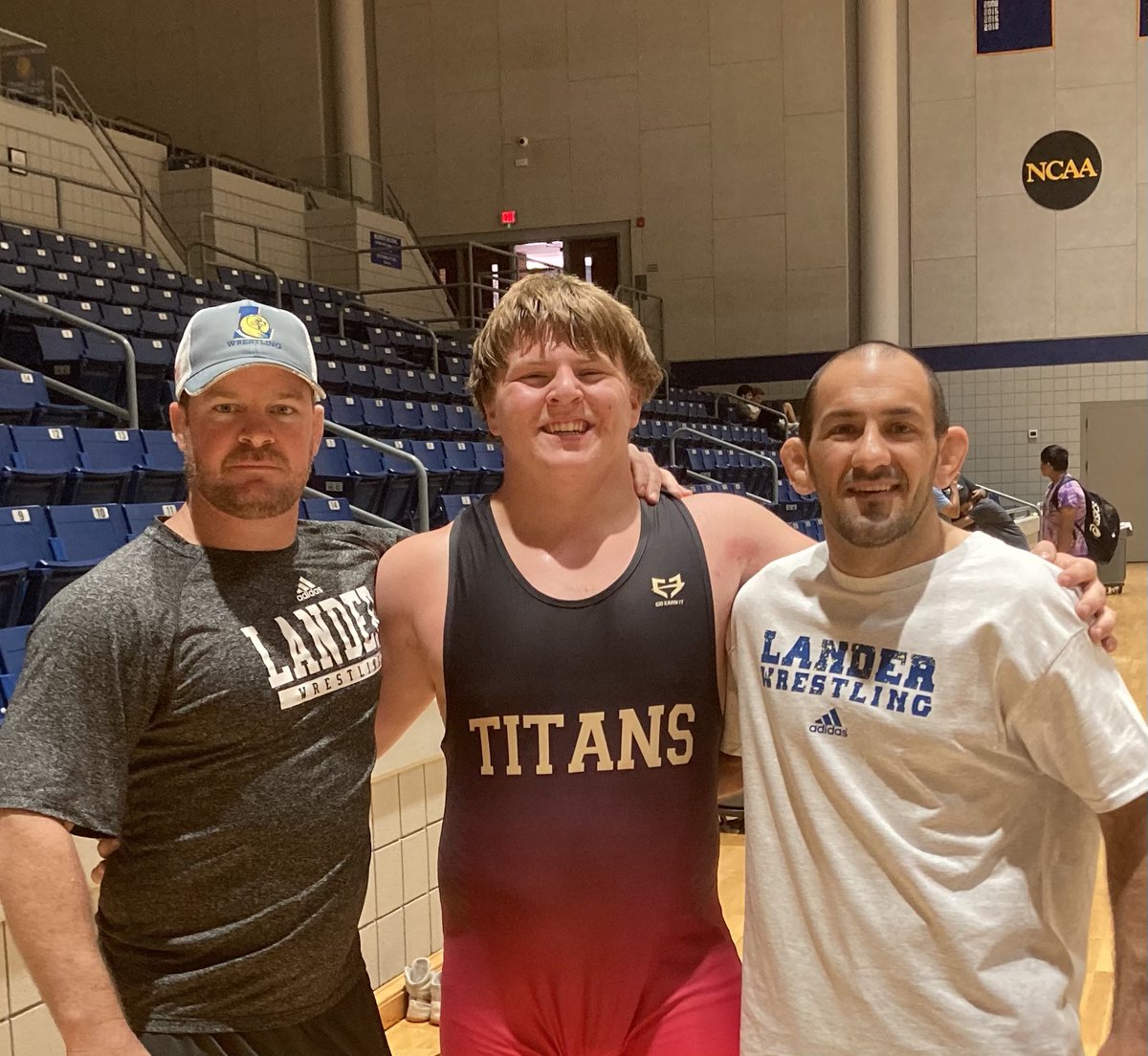 Ashton_Hefner66's tweet photo. Had a lot of fun at the @LanderWrestling camp went undefeated and won heavyweight all star. @Coach_RCLaHaye https://t.co/4bis2yK4Xs