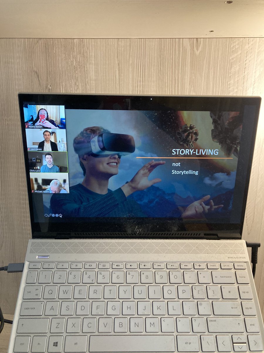 NualaToman's tweet image. Christopher Lane from @Relative_Motion bringing us into a world of Story Living and spatial experiences at today’s @futurescreensni Future Tuesdays. We are so privileged to have time with him today