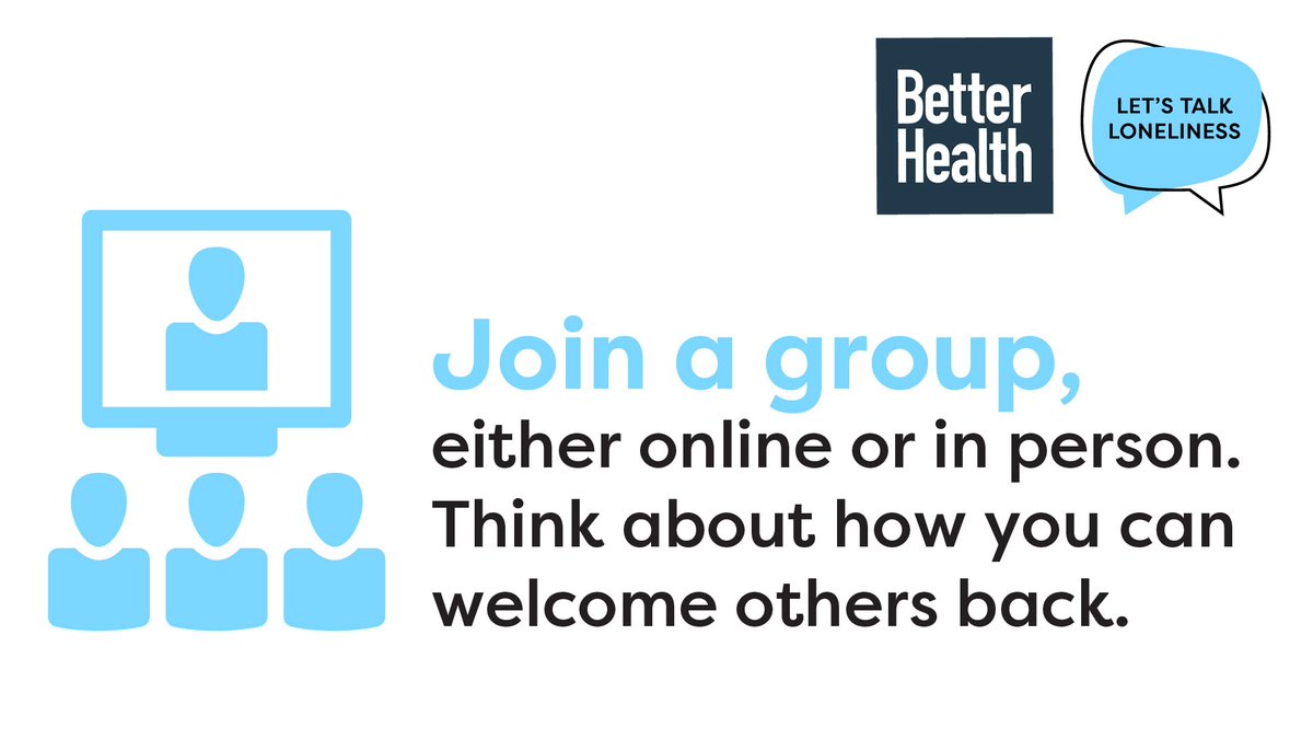 Being part of a group or club that already has a shared interest with you is a great way to form friendships. Think about the activities you do that are part of who you are and look for groups centred on these activities. #LetsTalkLoneliness #LonelinessAwarenessWeek