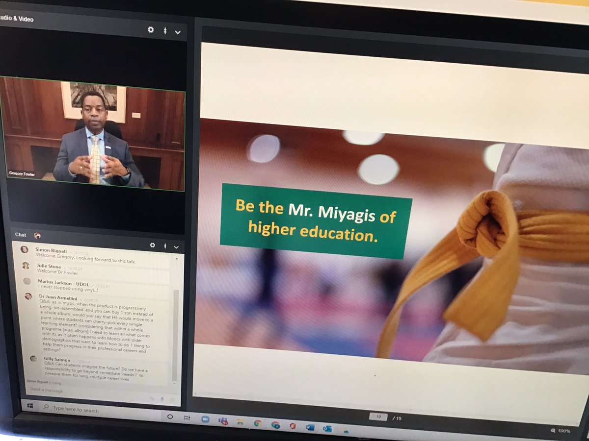 gillysalmon's tweet photo. #OnlineLearningSummit Dr Gregory from Maryland says point clearly at authentic assessment but outside the box to get students there’s..focus on students context and then partnerships https://t.co/ldT26LU0ge