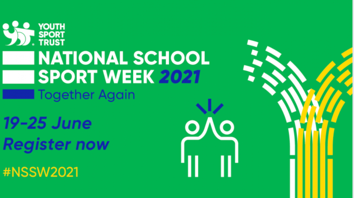 group_in2's tweet photo. NATIONAL SCHOOL SPORT WEEK: 19th-25th June!! Make sure have signed up and downloaded activity packs to help keep you motivated through the week... https://t.co/6dn0XrxOc9 #TogetherAgain #NSSW2021 🥳 https://t.co/esVkaq5IIu