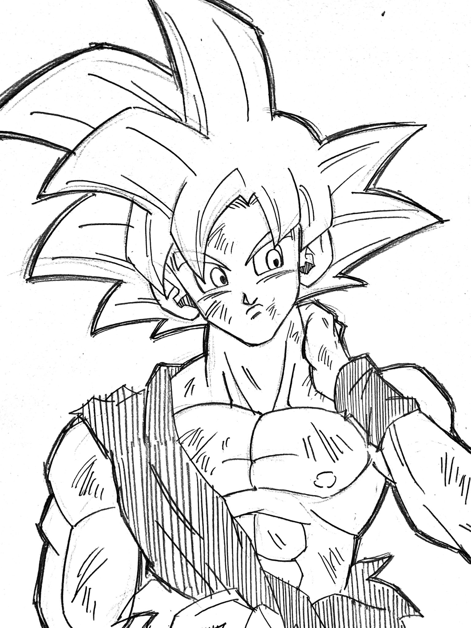 ゆんざびっと ポキポキ ドラゴンボール スーパーサイヤ人ゴッド 孫悟空 イラスト T Co Ltmvx85h1k Twitter