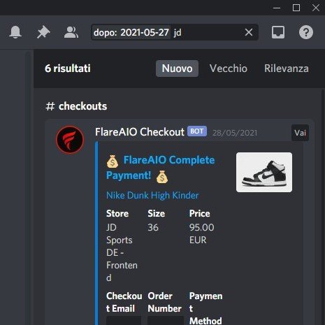 AccioMan93's tweet photo. JD DE 🇩🇪 on point with @FlareAIO 🔥
6 checked out
5 paid
2 refunds
3 shipped and received ✅
@FlareSmashed 🔥🔥🔥🔥🔥
always supported by @acookgroup 🌊 https://t.co/vYMRV3OQgI
