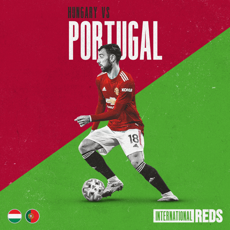 ManUtd's tweet photo. 🇵🇹 @SelecaoPortugal get their #EURO2020 campaign under way this evening 🏆 

All the best, @B_Fernandes8 and @DalotDiogo 🙌

#MUFC #POR