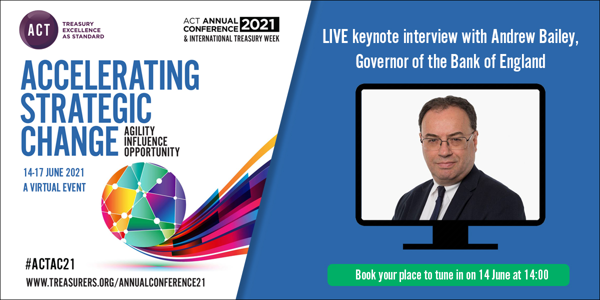 actupdate's tweet photo. Have you missed the #keynote interview with Andrew Bailey, Governor of the @bankofengland at the ACT Annual Conference? Watch now by registering for the conference and catching up on-demand. #Live sessions resume today at 09:30BST - See you there! https://t.co/DWOVP2IgUR #actac21 https://t.co/imxcnR4ahG