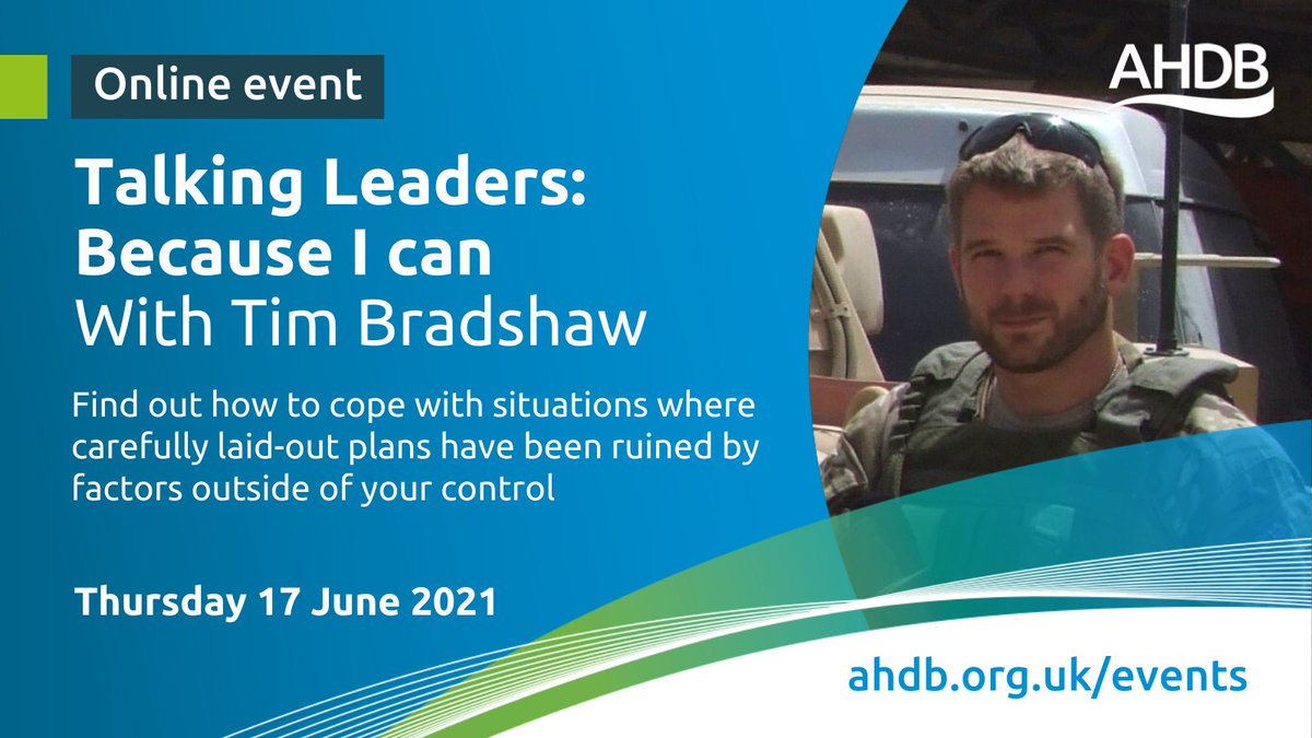 What do you do when your carefully laid-out plans are ruined by factors outside of your control? How do you keep moving forward &amp; bring your team with you? Join us at 11:30am on Thurs for tips that you can implement in your business: ahdb.org.uk/events/talking… <a href="/WatersJen/">Jen Hartley</a> #AgriLeader