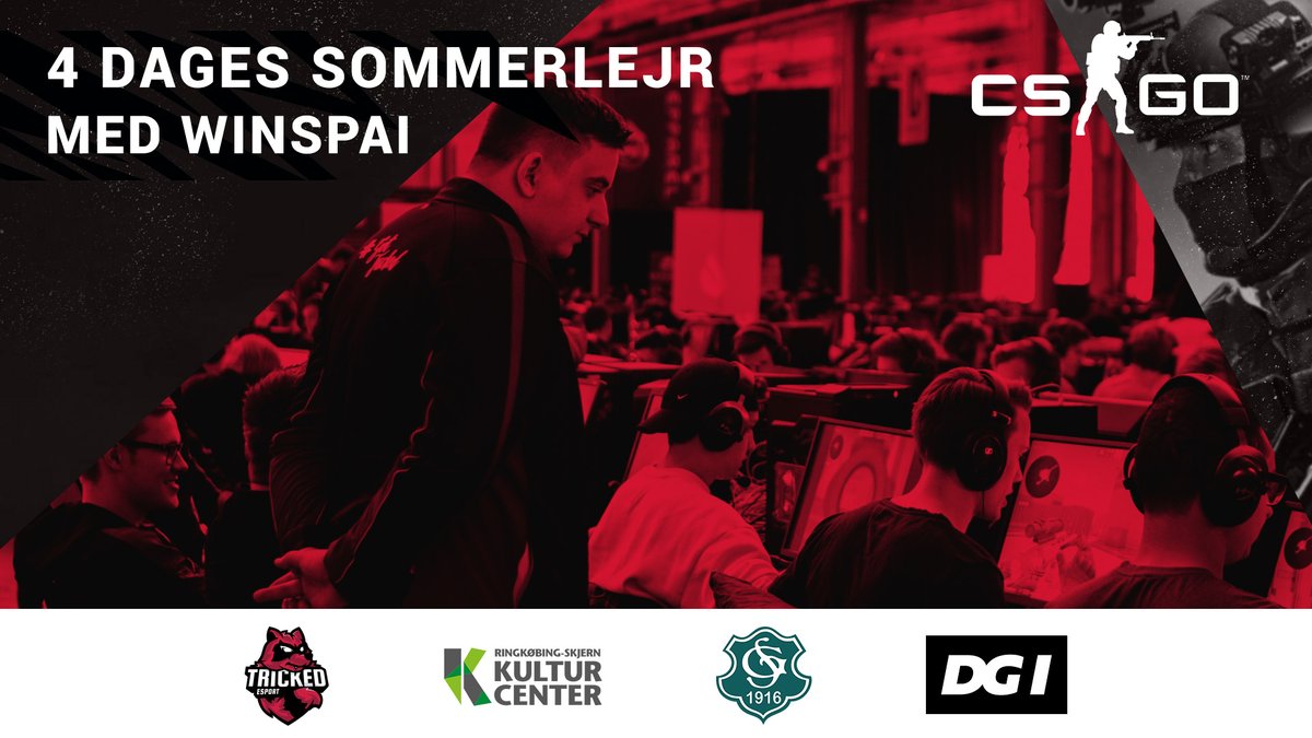 Kom til årets CS:GO sommerlejr med Winspai!
Læs mere og køb billet på: dgi.dk/esport/arrange…