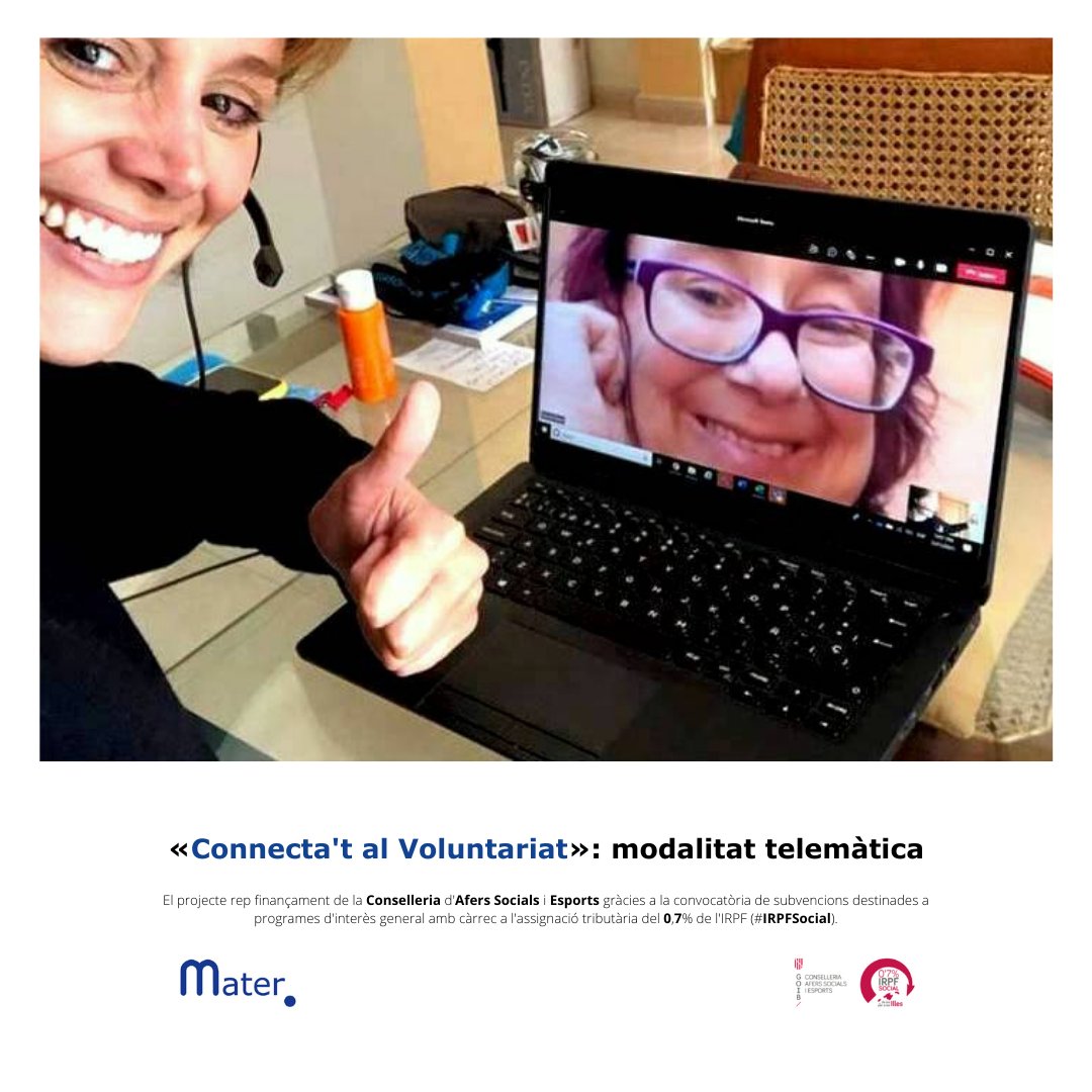 orgmater's tweet photo. 👩🏻‍💻 N'𝐈𝐬𝐚𝐛𝐞𝐥 i na 𝐕𝐢𝐯𝐢𝐞𝐧 👇🏽; qui duu a terme un #Voluntariat a 🔵 @orgmater gràcies a la col·laboració amb @hotelbeds. Les ganes que tenen ambdues de fer- quan sigui possible- aquesta xerradeta de forma presencial. 💫 #DePersonesAPersones
💌 voluntariat@orgmater.org ◀ https://t.co/jGAp5H5jS9