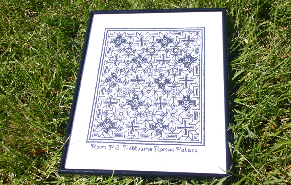 romanpalace's tweet photo. What's more awesome than our "Box and Crosses" mosaic?

This needlework replica of it, that's what. 

Made by one of our volunteers, who is also awesome. https://t.co/ajavGWM372