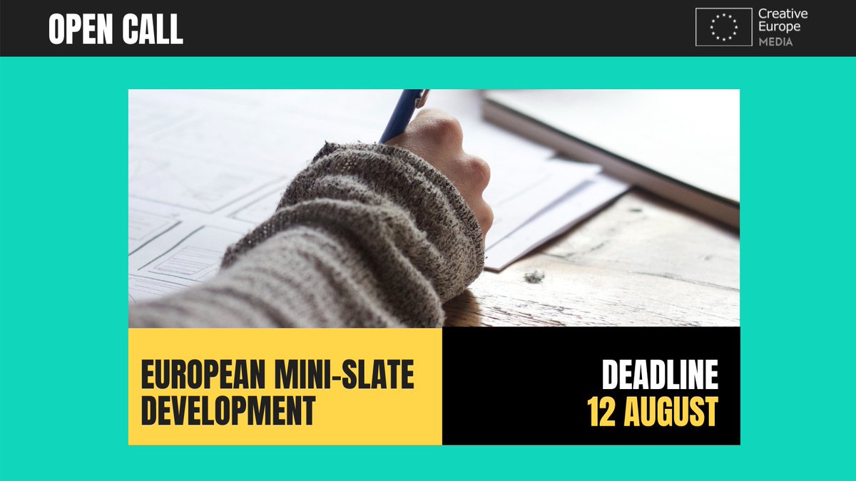 ⚡️Open Call ⚡️
Got some great ideas 💡 you'd like to see come to life? Calls are open for independent 🇪🇺 production companies to develop a slate of 2 - 3 audiovisual works of fiction, animation, or creative documentary! 
Learn more 👉 bit.ly/3gzqBRN

⌛️Apply by 12 Aug