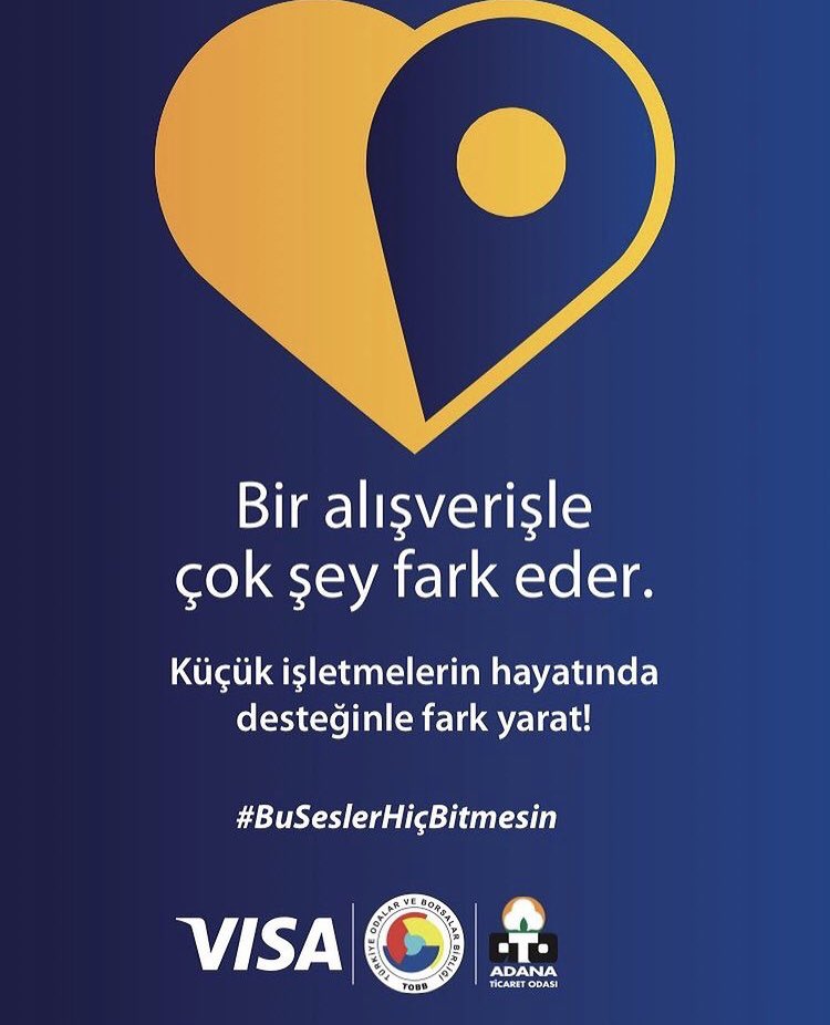 adanaticodasi's tweet photo. Küçük işletmelerin sesi hayatın ta kendisi. #BuSeslerHiçBitmesin diye TOBB, Visa ve Adana Ticaret Odası olarak küçük işletmelerin yanındayız. Bir alışverişle çok şey fark eder. @TOBBiletisim https://t.co/MqkVM80vnK