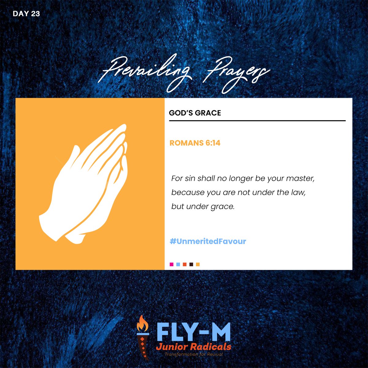 flym_jr's tweet photo. Day 23: Prevailing Prayers

#BlessedJuniorRadical 
#GodsProperty 
#TouchNot https://t.co/qMZiJPrWv4