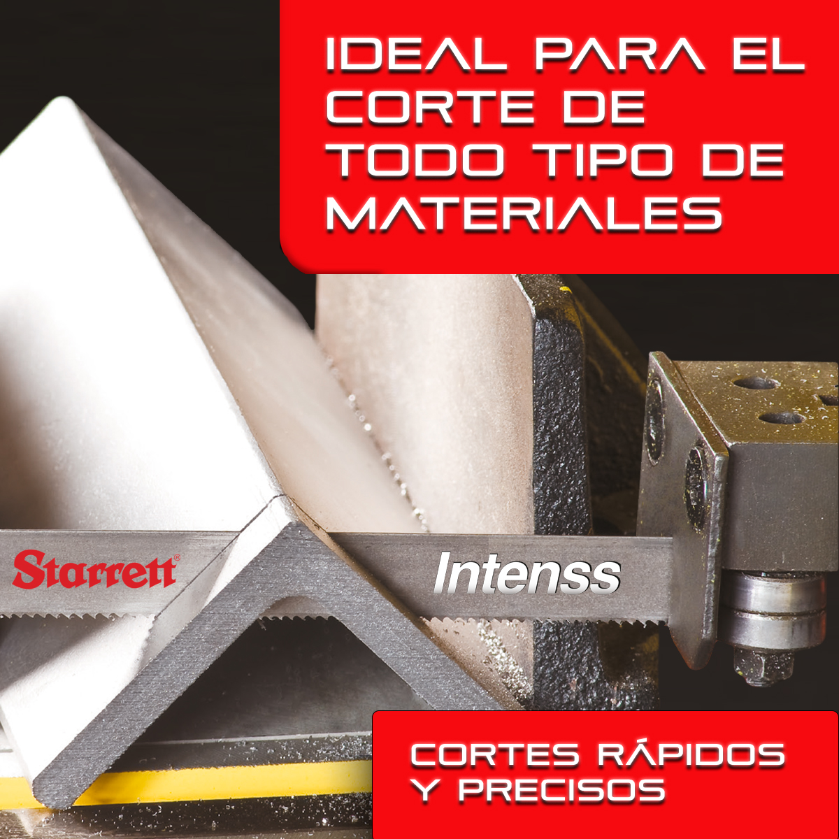 ❗️Te presentamos la nueva sierra de cinta #intenss , la última novedad de @starrett_tools que permite cortar ✂️todo tipo de materiales como el acero al carbono, aluminio, acero inoxidable…

Es la elección perfecta para carpinterías metálicas y mantenimiento industrial 🛠