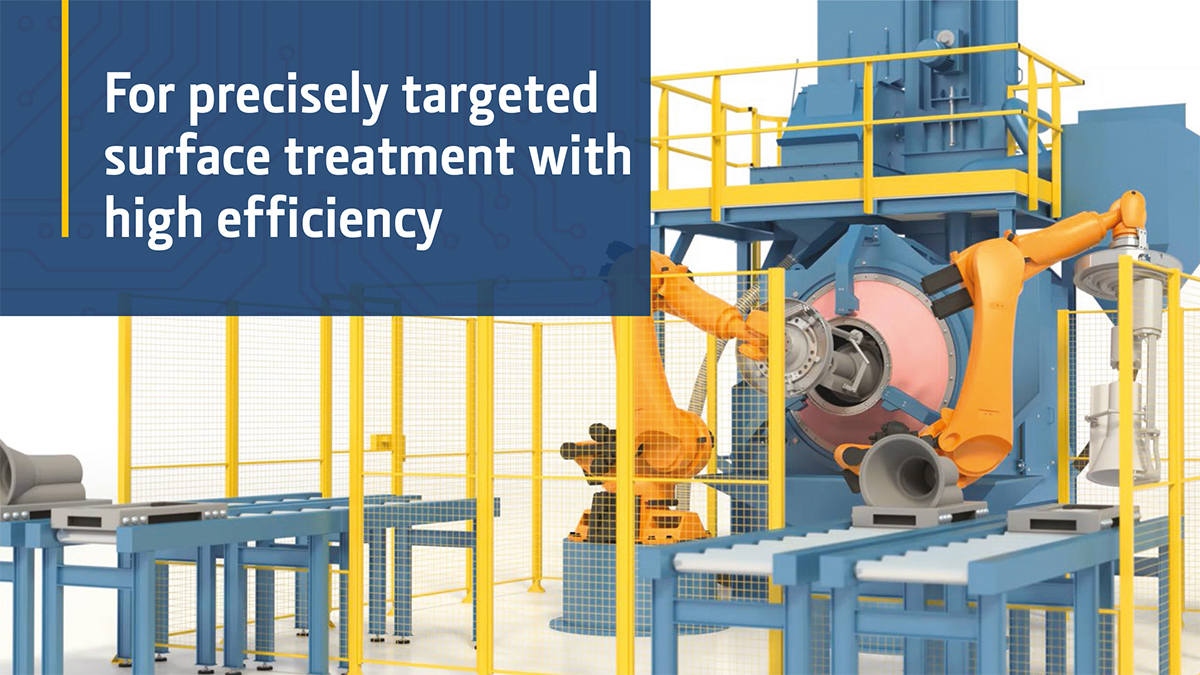 Here’s your next shot blasting machine with fully programmable robot guidance, targeted blasting of defined areas and high blast performance. 
Our Robot Gripper machine: ow.ly/Le7R50EE9be