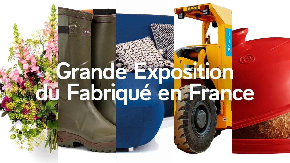 Elysee's tweet photo. Les 3 et 4 juillet, c’est le retour de la Grande Exposition du #FabriquéEnFrance à l’Élysée ! 🇫🇷

126 produits emblématiques du savoir-faire de nos régions seront mis à l’honneur.

Pour les découvrir et surtout réserver vos places 
→ https://t.co/xcHAmrvaXe https://t.co/hhkrAPznGn