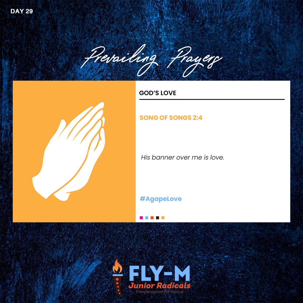 flym_jr's tweet photo. Day 29: Prevailing Prayers

#BlessedJuniorRadical 
#GodsProperty 
#TouchNot https://t.co/OZ3RU6aPW1
